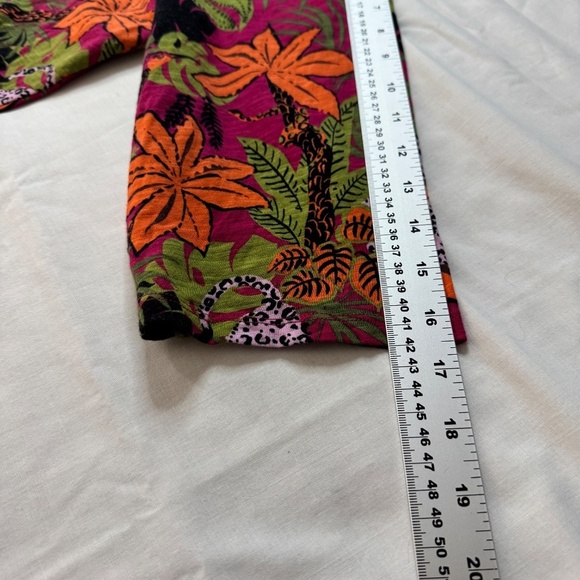 C&C California Women's Bright Safari Jungle 3/4 Sleeve T-Shirt Top 3X V-Neck - Picture 9 of 12